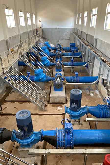 KPS系列单级双吸离心泵在江西会昌润泉10万吨县城供水使用现场